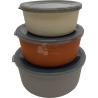 Boîtes alimentaires en fibre de bambou 3 pièces